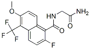 CAS 登录号：124323-49-5， N-(2-氨基-2-氧代乙基)-2-氟-6-甲氧基-5-(三氟甲基)萘-1-甲酰胺