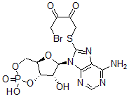 CAS#: 124357-34-2, 8-((4-Bromo-2,3-dioxobutyl)thio)adenosine cyclic 3',5'-(hydrogen phosphate)