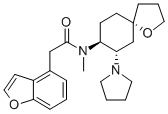 CAS 登录号：124378-77-4， 2-(1-苯并呋喃-4-基)-N-甲基-N-[(5R,7S,8S)-7-吡咯烷-1-基-1-氧杂螺[4.5]癸烷-8-基]乙酰胺