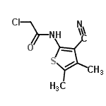 CAS 登录号：124476-88-6， 2-氯-N-(3-氰基-4,5-二甲基-2-噻吩基)乙酰胺