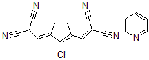 CAS#: 124522-11-8, (2-Chloro-3-(2,2-dicyanoethenyl)-2-cyclopentene-1-ylidene)-2,2-dicyanoethane pyridinium salt