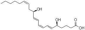 CAS#: 124629-74-9, (5S,6E,8Z,10E,12R,14Z)-5,12-Dihydroxy-6,8,10,14-Icosatetraenoic Acid