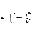 CAS 登录号：124745-77-3， 1-(3,3-二甲基-1-丁炔-1-基)-1-甲基环丙烷