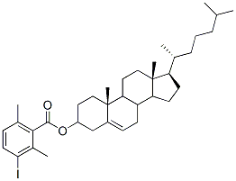 CAS#: 124784-15-2, [(10R,13R,17R)-10,13-Dimethyl-17-[(2R)-6-Methylheptan-2-Yl]-2,3,4,7,8,9,11,12,14,15,16,17-Dodecahydro-1H-Cyclopenta[a]Phenanthren-3-Yl] 3-Iodo-2,6-Dimethylbenzoate