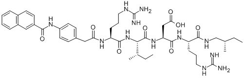 CAS#: 124833-45-0, (S)-N2-((4-((2-Naphthalenylcarbonyl)amino)phenyl)acetyl)-L-arginyl-L-isoleucyl-L-alpha-aspartyl-N-(2-methylbutyl)-L-argininamide