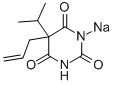 CAS#: 125-88-2, Sodium 4,6-Dioxo-5-Propan-2-Yl-5-Prop-2-Enyl-1H-Pyrimidin-2-Olate