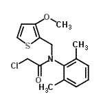 CAS 登录号：125034-10-8， 2-氯-N-(2,6-二甲基苯基)-N-[(3-甲氧基-2-噻吩基)甲基]乙酰胺