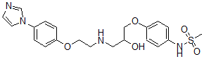 CAS#: 125228-82-2, N-[4-[2-Hydroxy-3-[2-(4-Imidazol-1-Ylphenoxy)Ethylamino]Propoxy]Phenyl]Methanesulfonamide