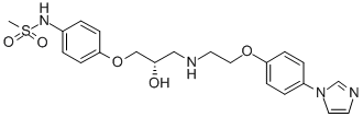 CAS#: 125279-79-0, N-[4-[(2S)-2-Hydroxy-3-[2-(4-Imidazol-1-Ylphenoxy)Ethylamino]Propoxy]Phenyl]Methanesulfonamide