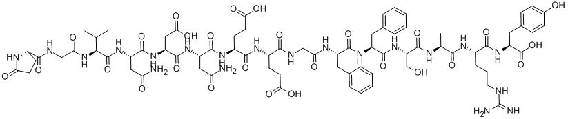 CAS 登录号：125455-56-3， [酪氨酰15]-血纤维蛋白肽 B