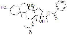 CAS#: 125472-06-2, 3,14,17-Trihydroxy-12-O-acetyl-20-O-benzoylpregnane