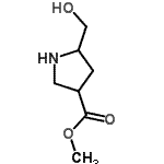 CAS#: 125629-87-0, Methyl 5-(Hydroxymethyl)-3-Pyrrolidinecarboxylate