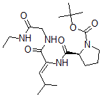 CAS#: 125768-10-7, Tert-Butyl (2S)-2-[[(Z)-1-[(2-Ethylamino-2-Oxoethyl)Amino]-4-Methyl-1-Oxopent-2-En-2-Yl]Carbamoyl]Pyrrolidine-1-Carboxylate