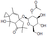 CAS#: 125905-01-3, [(2S,3R,4S,5S,6R)-4,5-Dihydroxy-6-(Hydroxymethyl)-2-(7-Hydroxy-2,2,5,7-Tetramethyl-1-Oxospiro[3,7alpha-Dihydroindene-6,1'-Cyclopropane]-3alpha-Yl)Oxyoxan-3-Yl] Acetate