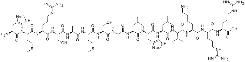 CAS 登录号：125911-68-4， L-组氨酰-L-蛋氨酰-L-精氨酰-L-丝氨酰-L-丙氨酰-L-蛋氨酰-L-丝氨酰甘氨酰-L-亮氨酰-L-组氨酰-L-亮氨酰-L-缬氨酰-L-赖氨酰-L-精氨酰-L-精氨酸