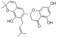 CAS 登录号：126005-97-8， (2R)-5,7-二羟基-2-[8-羟基-2,2-二甲基-7-(3-甲基丁-2-烯基)苯并吡喃-6-基]色满-4-酮