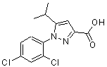 CAS 登录号：126068-31-3， 1-(2,4-二氯苯基)-5-异丙基-1H-吡唑-3-羧酸
