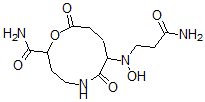 CAS#: 126077-91-6, N-Hydroxy-N-(2-carbamoylethyl)glutamyl-4-amino-2-hydroxybutyric acid amide lactone