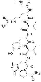 CAS 登录号：126112-22-9， 1-(N-甲基甘氨酸)-5-L-异亮氨酸-7-L-脯氨酰胺-1-7-血管紧张素 II