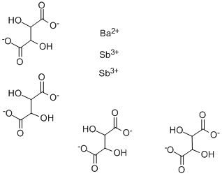 CAS 登录号：12655-04-8， 酒石酸钡锑
