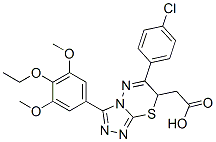 CAS 登录号：126598-19-4， 2-[6-(4-氯苯基)-3-(4-乙氧基-3,5-二甲氧基苯基)-7H-[1,2,4]三唑并[3,4-b][1,3,4]噻二嗪-7-基]乙酸