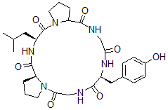 CAS 登录号：126601-86-3， 环(甘氨酰-酪氨酰-甘氨酰-脯氨酰-亮氨酰-脯氨酰)