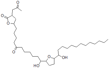 CAS#: 126655-24-1, 5-[11-Hydroxy-11-[5-(1-Hydroxytridecyl)Oxolan-2-Yl]-5-Oxoundecyl]-3-(2-Oxopropyl)Oxolan-2-One