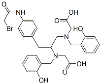 CAS 登录号：126926-47-4， N,N'-二(2-羟基苄基)-1-(4-溴乙酰氨基苄基)-1,2-乙二胺-N,N'-二乙酸