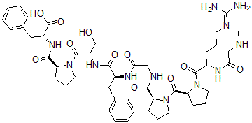 CAS 登录号：126959-88-4， 血管舒缓激肽,肌氨酰-(D-苯丙氨酰(8))去-精氨酰(9)