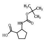 CAS#: 127057-07-2, 2-({[(2-Methyl-2-Propanyl)Oxy]Carbonyl}Amino)Cyclopentanecarboxylic Acid