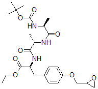 CAS 登录号：127132-36-9， (2S)-2-[[(2S)-2-[[(2S)-2-[(2-甲基丙烷-2-基)氧基羰基氨基]丙酰]氨基]丙酰]氨基]-3-[4-(环氧乙烷-2-基甲氧基)苯基]丙酸乙酯