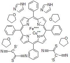 CAS#: 127203-07-0, Bis(Imidazole)(5,10,15,20-Tetraphenylporphinato)Iron(III) Bis(1,2-Dicyanoethylenedithiolato)Cuprate(III) Tetrakis(Tetrahydrofuran)