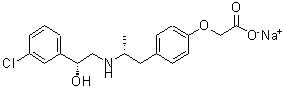 CAS 登录号：127299-93-8， {4-[(2R)-2-{[(2R)-2-(3-氯苯基)-2-羟基乙基]氨基}丙基]苯氧基}乙酸钠