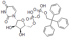 CAS 登录号：127424-42-4， [(2R,3S,4R,5R)-5-(2,4-二氧代嘧啶-1-基)-3,4-二羟基四氢呋喃-2-基]甲基[羟基-[2,2,2-三(苯基)乙氧基]磷酰]磷酸氢酯