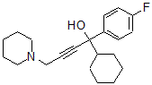 CAS 登录号：127471-25-4， 1-环己基-1-(4-氟苯基)-4-哌啶-1-基丁-2-炔-1-醇