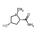 CAS 登录号：127930-20-5， (4S)-1-甲基-4-硫基-L-脯氨酰胺