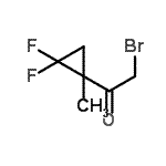 CAS 登录号：128073-31-4， 2-溴-1-(2,2-二氟-1-甲基环丙基)乙酮