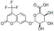 CAS 登录号：128095-54-5， (2R,3S,4S,5R,6S)-3,4,5-三羟基-6-[2-氧代-4-(三氟甲基)苯并吡喃-7-基]氧基四氢吡喃-2-羧酸