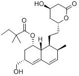 CAS#: 128241-03-2, [1S-[1alpha,3alpha,7alpha,8beta(2S*,4S*),8abeta]]-2,2-Dimethyl-Butanoic Acid 1,2,3,7,8,8a-Hexahydro-3-(Hydroxymethyl)-7-Methyl-8-[2-(Tetrahydro-4-Hydroxy-6-Oxo-2H-Pyran-2-Yl)Ethyl]-1-Naphthalenylester