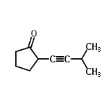 CAS 登录号：128287-76-3， 2-(3-甲基-1-丁炔-1-基)环戊酮