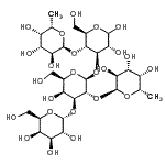 CAS#: 128464-26-6, 6-Deoxy-alpha-L-Galactopyranosyl-(1->4)-[6-Deoxy-alpha-L-Galactopyranosyl-(1->2)-[alpha-D-Galactopyranosyl-(1->3)]-beta-D-Galactopyranosyl-(1->3)]-D-Glucopyranose