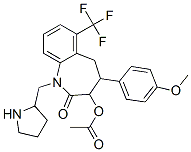 CAS 登录号：128574-17-4， [4-(4-甲氧基苯基)-2-氧代-1-(吡咯烷-2-基甲基)-6-(三氟甲基)-4,5-二氢-3H-1-苯并氮杂卓-3-基]乙酸酯盐酸盐