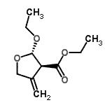 CAS 登录号：128597-19-3， 乙基(2S,3S)-2-乙氧基-4-亚甲基四氢-3-呋喃羧酸酯