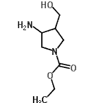 CAS 登录号：128740-40-9， 乙基3-氨基-4-(羟基甲基)-1-吡咯烷羧酸酯