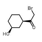 CAS#: 128882-91-7, 2-Bromo-1-[(1R,3S)-3-Hydroxycyclohexyl]Ethanone