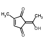 CAS 登录号：128886-98-6， (2E)-2-(1-羟基乙亚基)-4-甲基-4-环戊烯-1,3-二酮