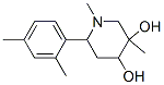 CAS 登录号：128887-74-1， 6-(2,4-二甲基苯基)-1,3-二甲基哌啶-3,4-二醇