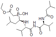 CAS#: 128901-52-0, (2-Ethoxy-2-Oxoethyl)-[(1R)-3-Methyl-1-[[(2S)-3-Methyl-1-[[(2S)-3-Methyl-2-(3-Methylbutanoylamino)Butanoyl]Amino]-1-Oxobutan-2-Yl]Amino]Butyl]Phosphinic Acid