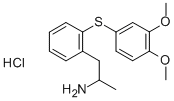 CAS#: 128959-18-2, 1-[2-(3,4-Dimethoxyphenyl)Sulfanylphenyl]Propan-2-Amine Hydrochloride