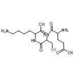 CAS 登录号：128960-73-6， 6-氨基-2-[[2-[(2-氨基-5-羟基-5-氧代-戊酰)氨基]-3-硫基-丙酰]氨基]己酸